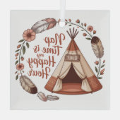 Nap Time Is My Happy Hour Ornament Aus Glas (Rückseite)