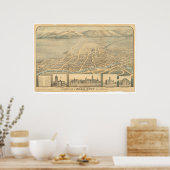 Napa, CA. Panoramakarte (0684A) Poster (Küche)