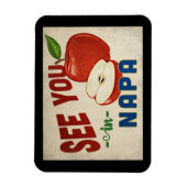 Napa California Apple - Vintage Travel Magnet (Vertikal)