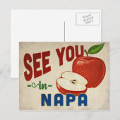 Napa California Apple - Vintage Travel Postkarte (Vorne/Hinten)