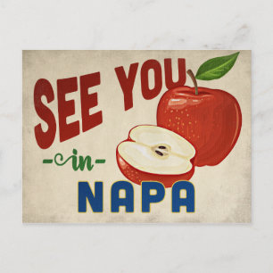 Napa California Apple - Vintage Travel Postkarte