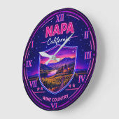 Napa California Vineyard Große Wanduhr (Winkel)