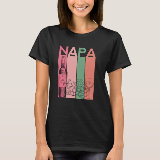 Napa California Weinland Weinlese Liebe R T-Shirt (Vorderseite)