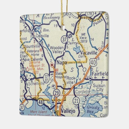 Napa Classic Map Keramikornament (Links)