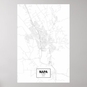Napa, Kalifornien (schwarz auf weiß) Poster