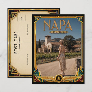 Napa Kalifornien Vintage Art Deco Golden Age Postkarte