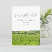 Napa Save the Date WInery Wedding Einladung (Stehend Vorderseite)