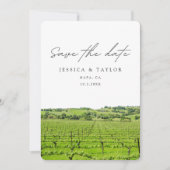 Napa Save the Date WInery Wedding Einladung (Vorderseite)