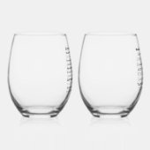Napa & Sonoma Stemless Weine Set Weinglas Ohne Stiel (Rechts)