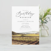 Napa Sonoma Valle California Weinkeller Birthday Einladung (Stehend Vorderseite)