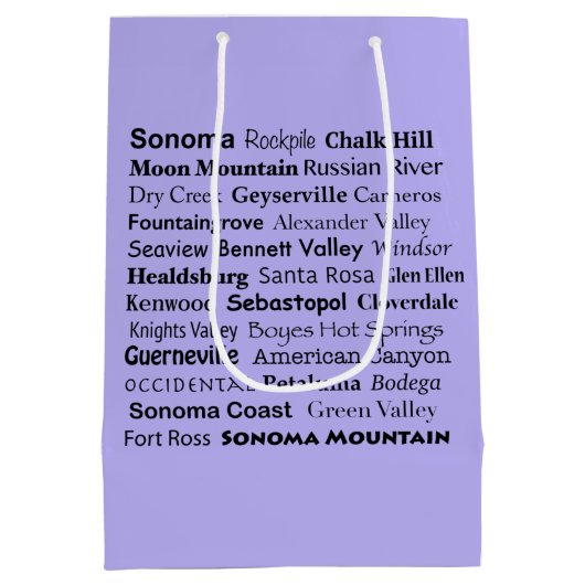 Napa Sonoma Weinbeutel Mittlere Geschenktüte (Rückseite)
