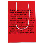 Napa Sonoma Wine Red Gift Bag Mittlere Geschenktüte (Rückseite)