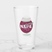Napa Space Style Wine Country Agency Logo Design Glas (Rückseite)