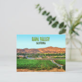 Napa Tal California Weinberg Vintag Postkarte (Stehend Vorderseite)
