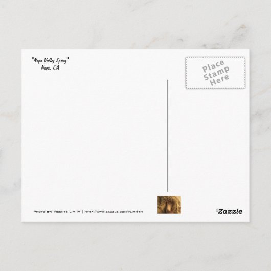 Napa-Tal-Frühling Postkarte (Rückseite)