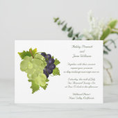Napa Trauben Einladung zur Hochzeit (Stehend Vorderseite)