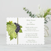 Napa Trauben Einladung zur Hochzeit (Stehend Vorderseite)