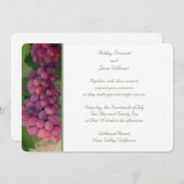 Napa Trauben Einladung zur Hochzeit (Vorne/Hinten)