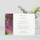 Napa Trauben Einladung zur Hochzeit (Stehend Vorderseite)
