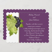 Napa Trauben Einladung zur Hochzeit (Vorne/Hinten)