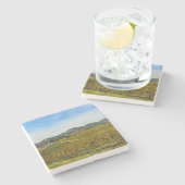 Napa Valle California Weinberg Steinuntersetzer (Seitenansicht)