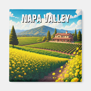 Napa Valley California Senf Blume Magnet