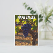 Napa Valley California Senf Blume Postkarte (Stehend Vorderseite)