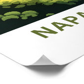 Napa Valley California Travel Poster (Ecke)