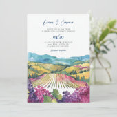 Napa Valley California Wedding Einladung (Stehend Vorderseite)