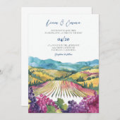 Napa Valley California Wedding Einladung (Vorne/Hinten)