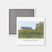 Napa Valley California Weinberg und Stall Magnet (Vorderseite/Rückseite)