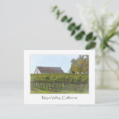 Napa Valley California Weinberg und Stall Postkarte (Stehend Vorderseite)