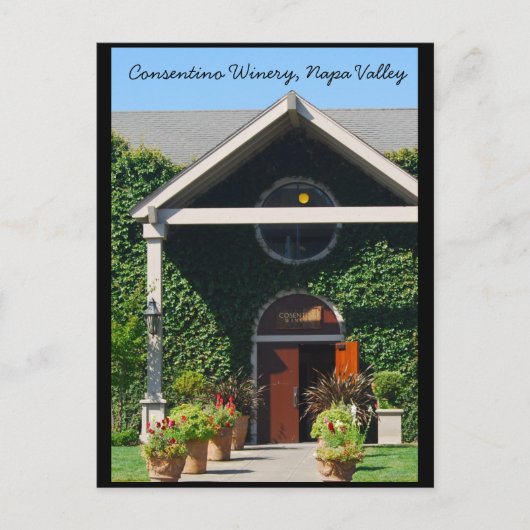 Napa Valley California Weinkeller Postkarte (Vorderseite)