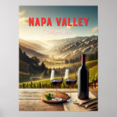 Napa Valley California Weinkeller Reisen Poster (Vorne)