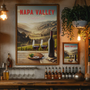 Napa Valley California Weinkeller Reisen Poster