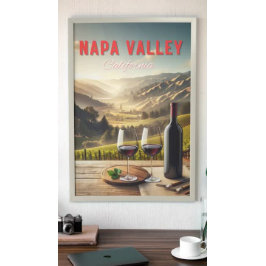 Napa Valley California Weinkeller Reisen Poster