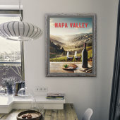 Napa Valley California Weinkeller Reisen Poster