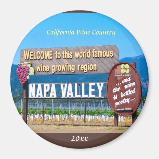 Napa Valley California Wineries Magnet (Vorne)