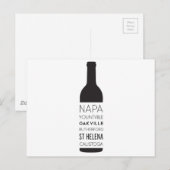 Napa Valley Cities Weinflasche Postkarte (Vorne/Hinten)
