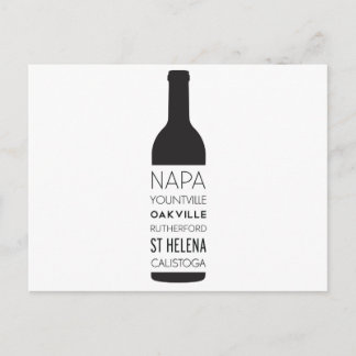 Napa Valley Cities Weinflasche Postkarte