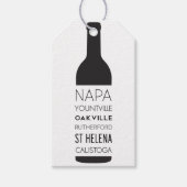 Napa Valley Cities Weinflaschen Gastgeschenke Hoch Geschenkanhänger (Vorderseite)