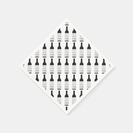 Napa Valley Cities Weinflaschen Party Serviette (Ecke)