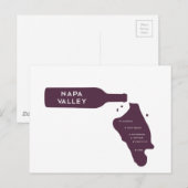 Napa Valley Cities Weinflaschen Spill Logo Postkarte (Vorne/Hinten)