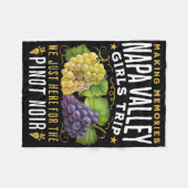 Napa Valley Girls Trip Wine Country Winery Tour  Fleecedecke (Vorderseite (Horizontal))