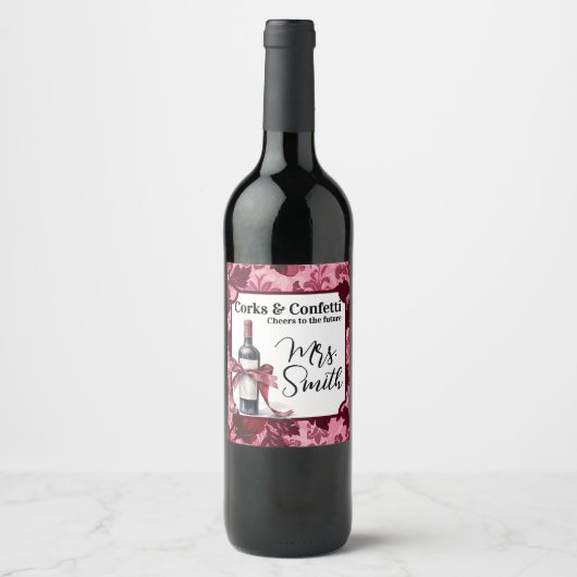 Napa Valley Junggeselinnen-Abschied Weinetikett (Vorderseite)