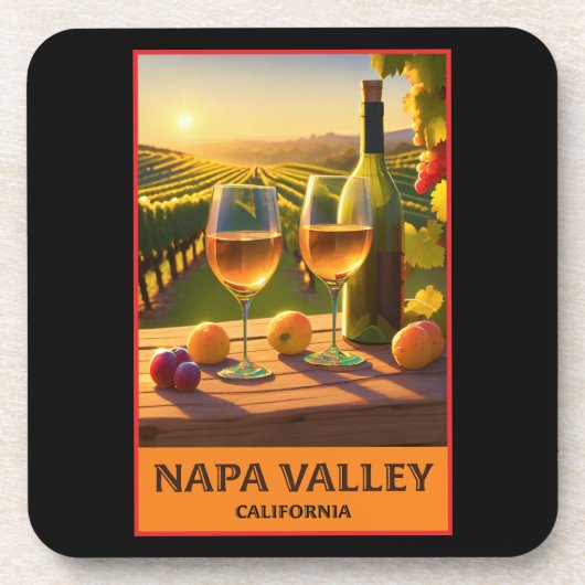 Napa Valley Kalifornien Getränkeuntersetzer (Vorderseite)