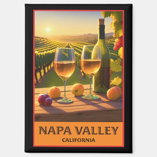 Napa Valley Kalifornien Magnet (Vorderseite)