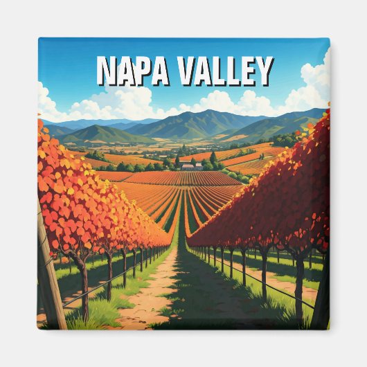 Napa Valley Kalifornien Magnet (Vorne)