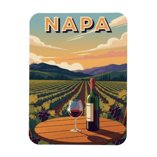 Napa Valley Kalifornien Magnet (Vertikal)