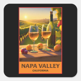 Napa Valley Kalifornien Quadratischer Aufkleber